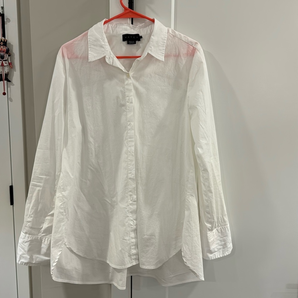 Like new Hatch maternity button down white shirt, size hatch 2